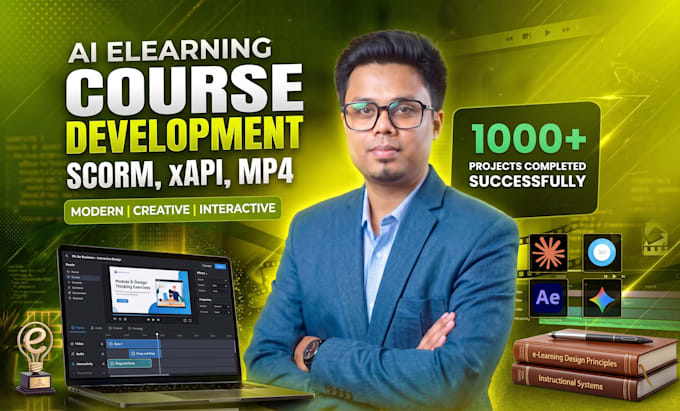 create interactive elearning video course with ai