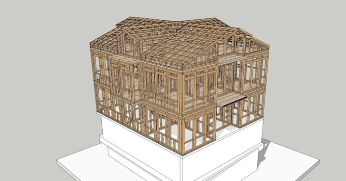 make the structural design of wooden house