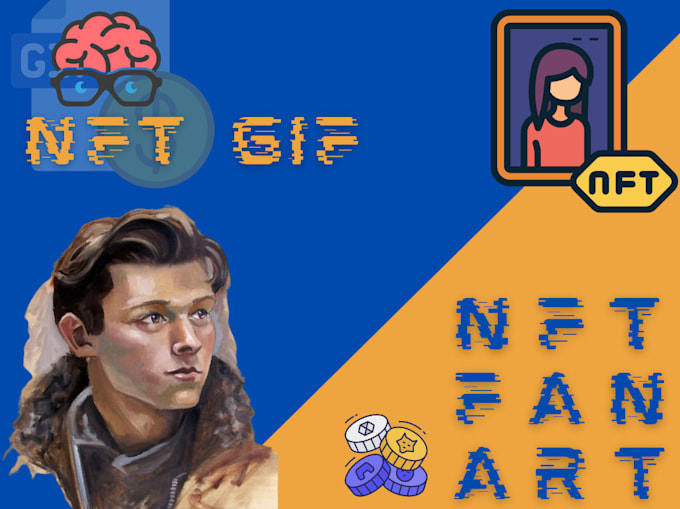 Design nft fan art, anime fan art, nft gif, nft gif art for nft