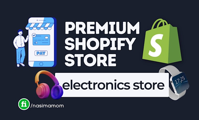 build electronic or gadget shopify website ecommerce store with premium theme