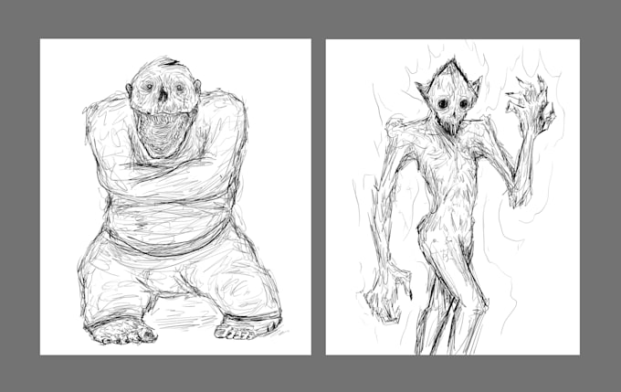 make dark and creepy art for you