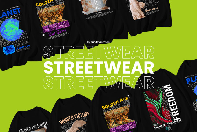 I will create edgy streetwear t shirt design in 24hrs