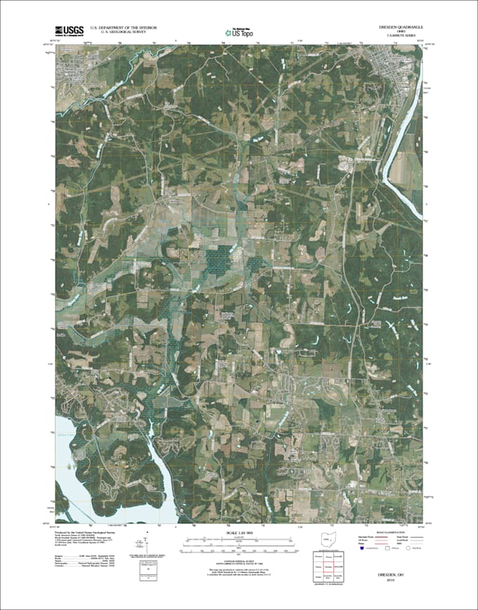 deliver a digital USGS Topographic image map