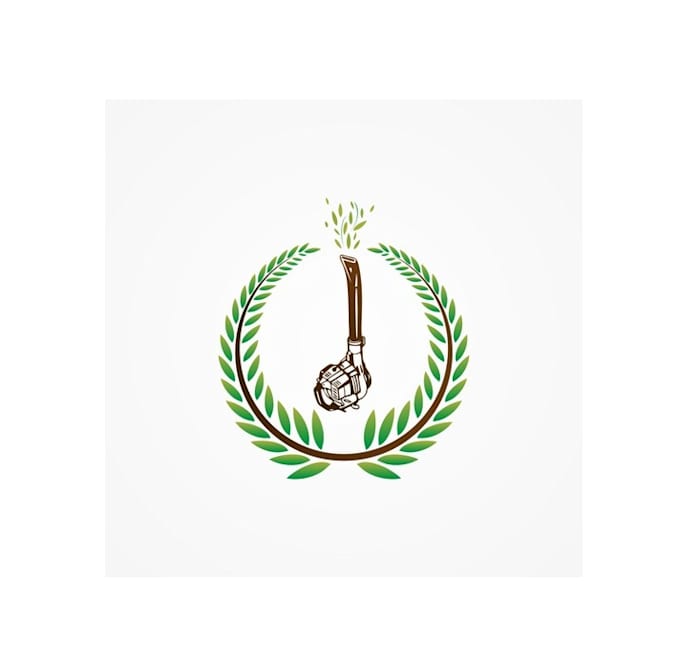 design leaf blower logo design