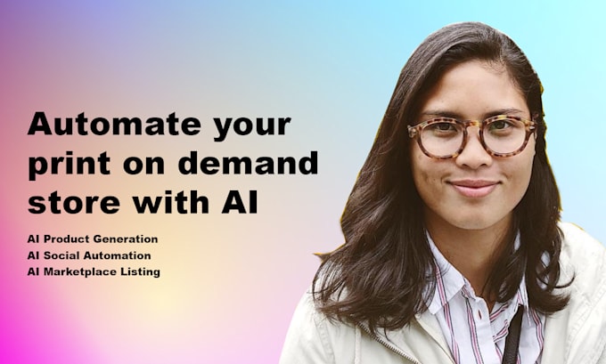 create a shopify and mid journey ai photo generator print on demand store