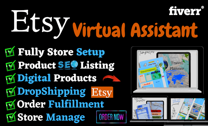 do etsy store setup, SEO listing, products listing