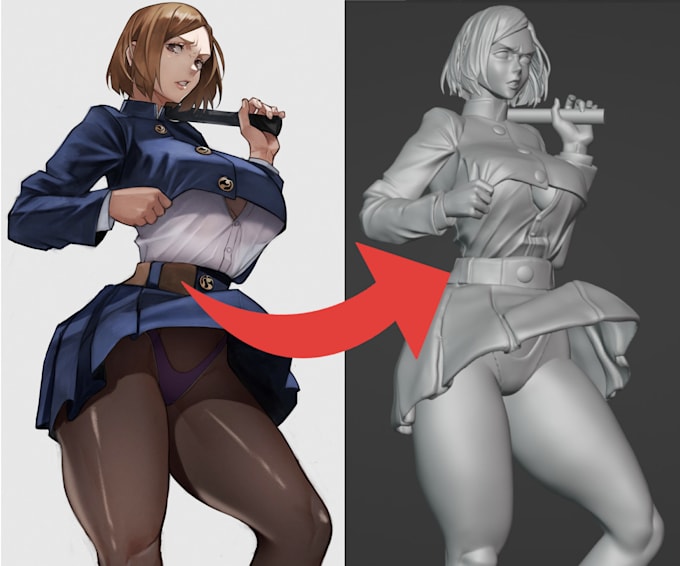 model anime or cartoon figures to 3d print