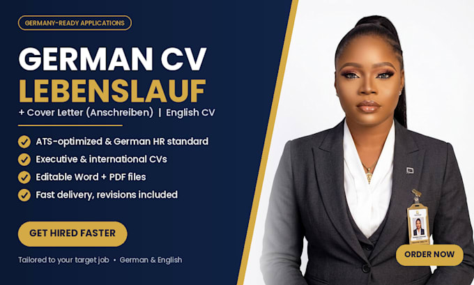 update your german CV lebenslauf, executive resume, english CV, and cover letter