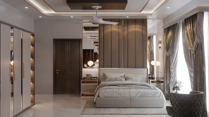 design your bedroom in 4k 360 rendering