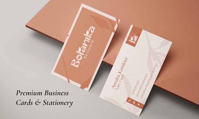 design minimalist business card and stationery for your brand identity