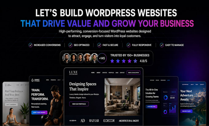 create wordpress website design or develop wordpress website