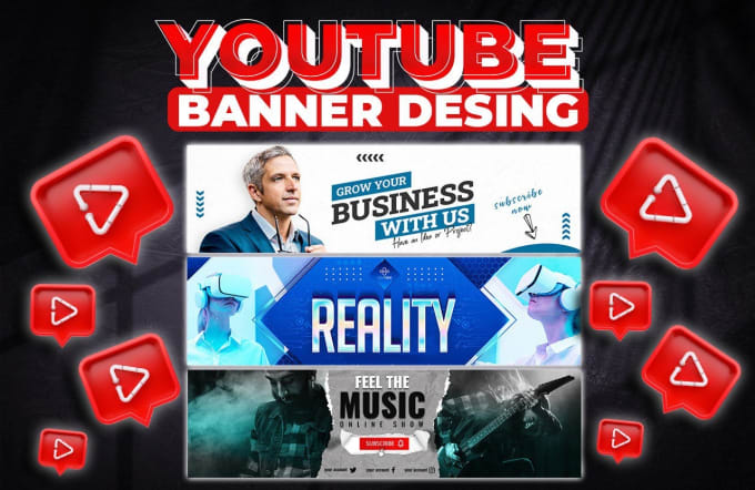 Design Outstanding Youtube Channel Banner By Shadowgraphix Fiverr