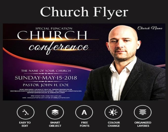 Create a professional church flyer or event flyer design by Jtol12 | Fiverr