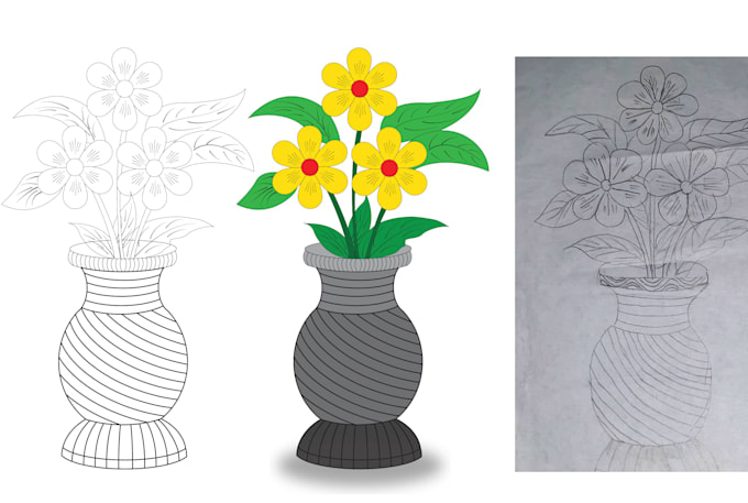 vector tracing or convert sketch, logo, image to vector