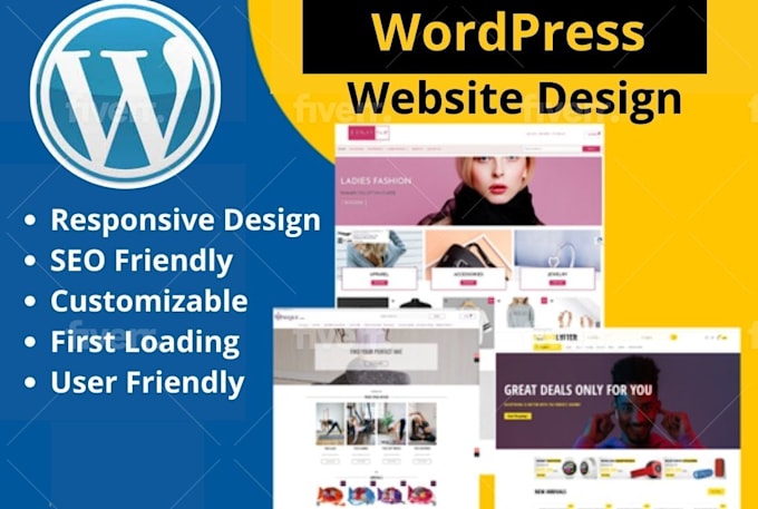Do responsive wordpress website design for you by Websitesmakers1 | Fiverr