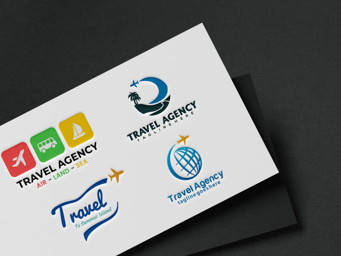 Design tourism hiking adventure travel agency logo by