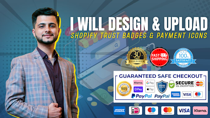 design and upload trust badges for your shopify store