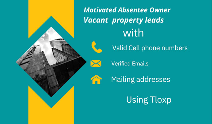 pull absentee owners water shutoff and vacant properties with skip tracing