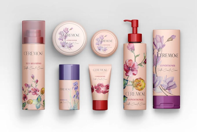 design cosmetic labels, product packaging box and cbd label