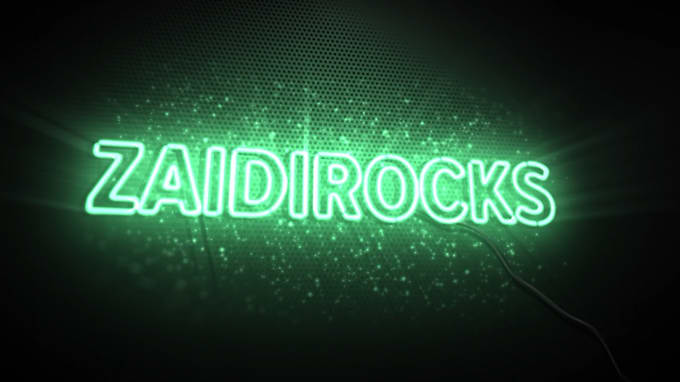 design neon logo animation