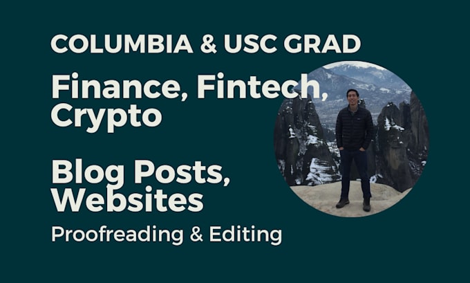 edit your finance, fintech blog post or landing page