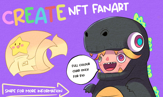 draw custom nft ,cartoon ,or anime fanart for you