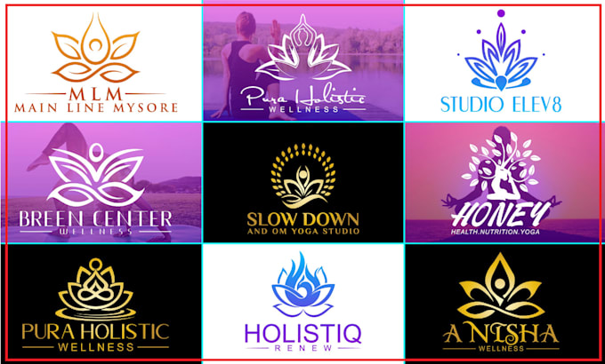 create a yoga and wellness logo