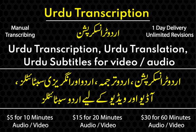 provide accurate urdu subtitles and transcription