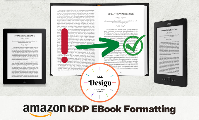 format Kindle ebook et livre de poche pour  KDP