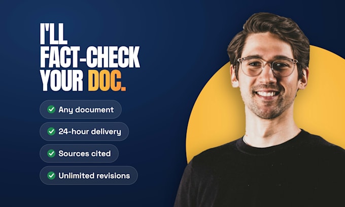 copy write for you and fact check everything