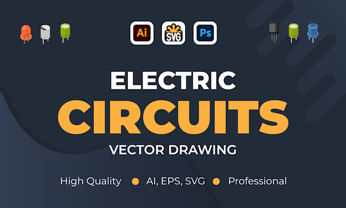draw electric circuits in vector