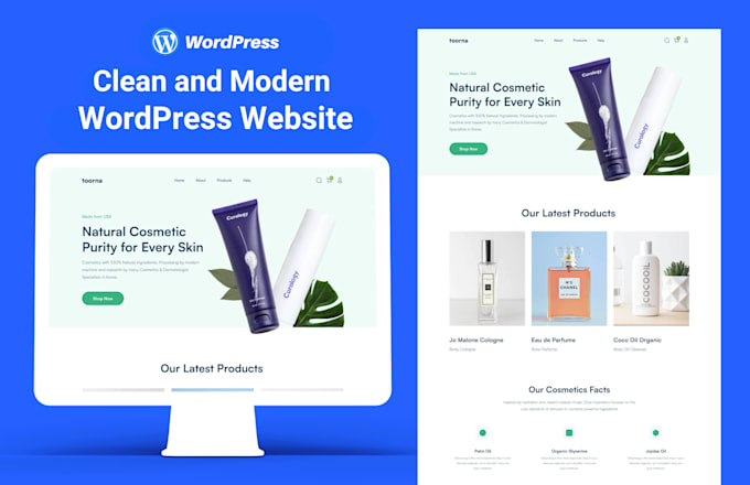 create a clean and modern wordpress website design