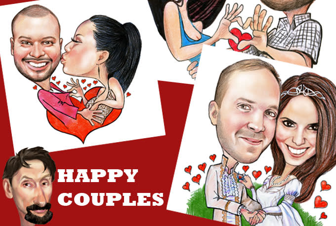 draw a happy couple