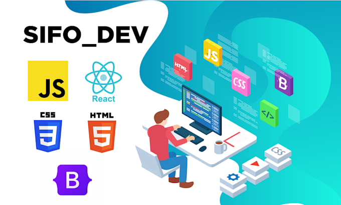 Develop your responsive website using html css bootstrap reactjs by ...