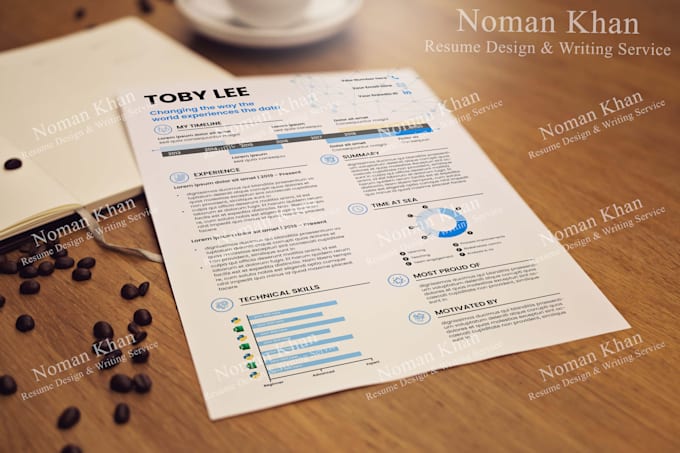 do professional resume design with infographics
