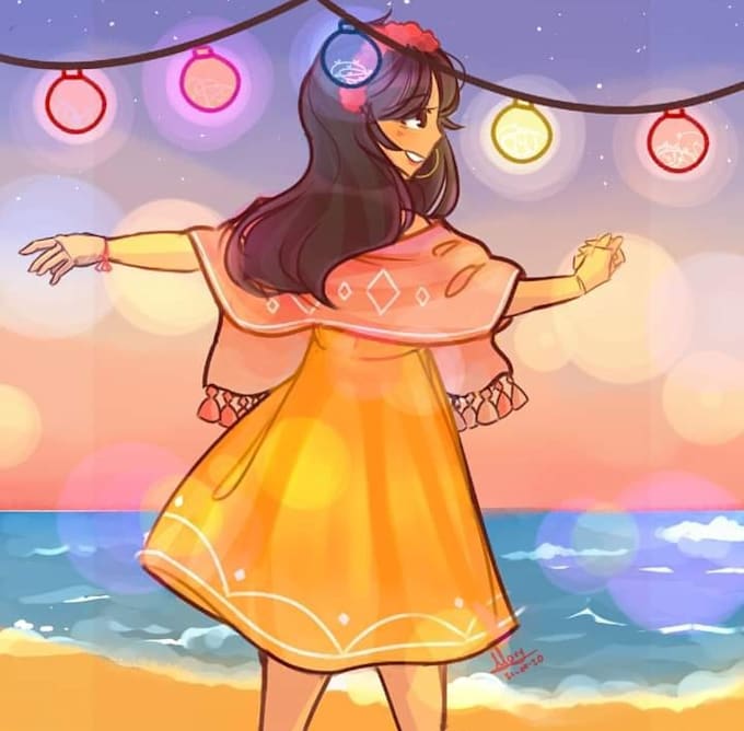 create illustrations in digital and traditional
