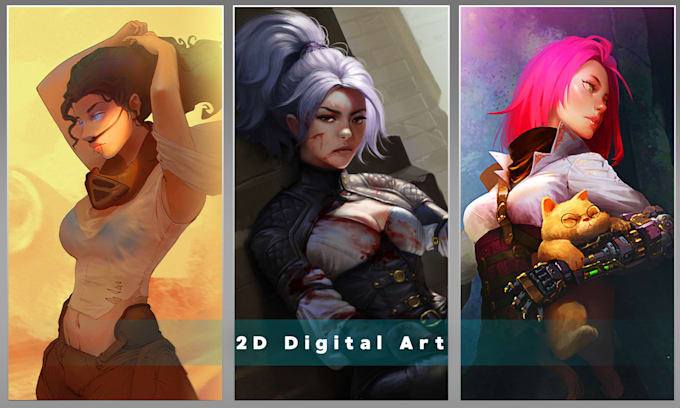 create a stunning digital artwork for your character