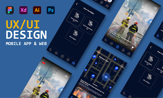 Design mobile app ui and web app ui using figma and adobe xd by ...