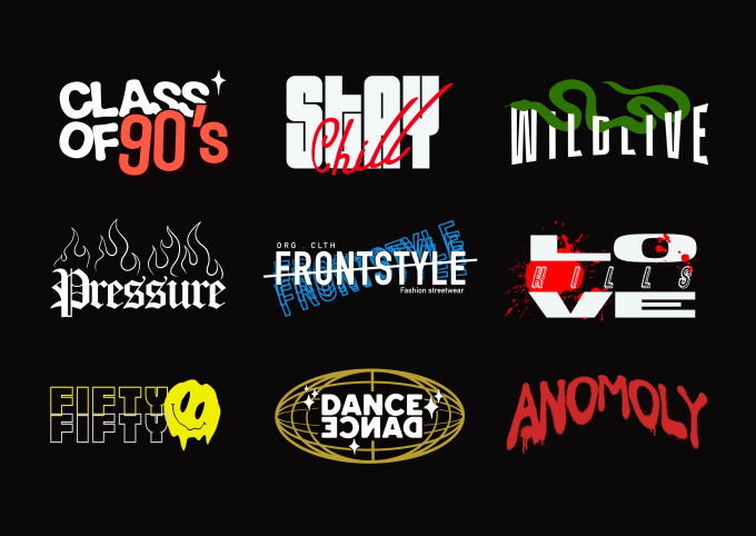 make logo typography design for your streetwear clothing