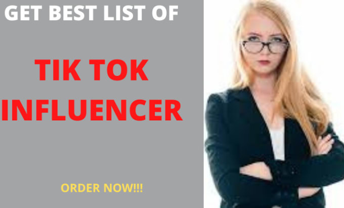 Find Top Tiktok Influencer List For Tik Tok Influencer Marketing By Loudworld Fiverr