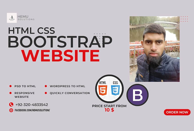 Develop your responsive html css bootstrap 5 website by Sharewithrao ...