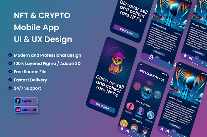 Design your crypto and nft mobile app by Sharjeeltareen5 | Fiverr