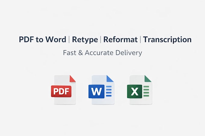 convert PDF to word retype and format documents professionally
