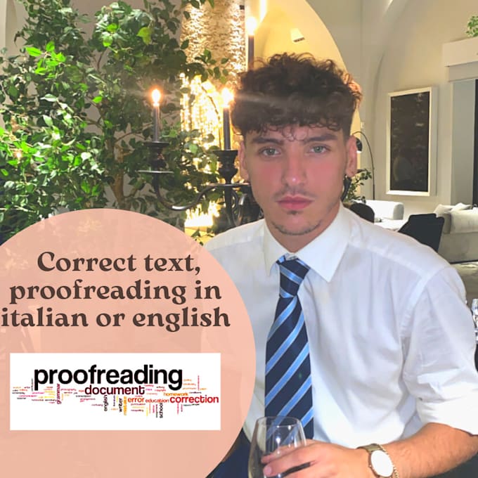 Correct text, proofreading in italian or english by Giulio14 | Fiverr