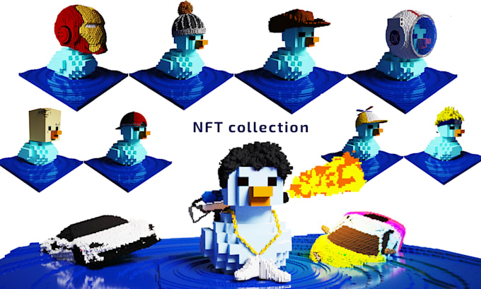 make characters, items, collectibles nft, in voxel art