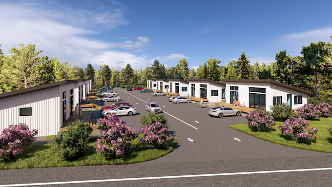 design 2d 3d cabin, lodge, chalet, bungalow, hut, shack and render