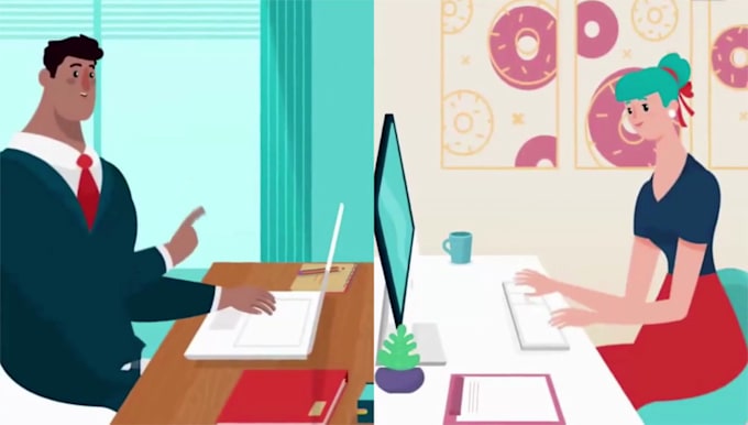 create 2d animated explainer or whiteboard animation video