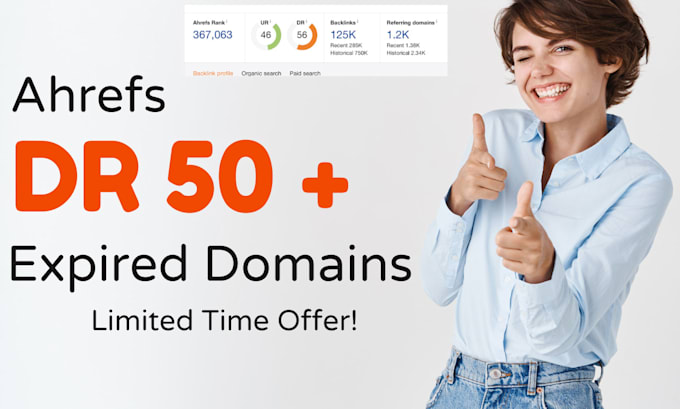 find ahrefs DR 50 plus expired domain