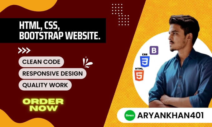 Develop business website on html css and bootstrap by Aryankhan401 | Fiverr