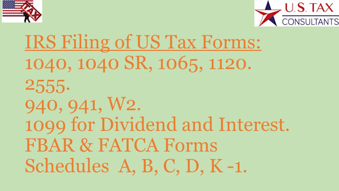 prepare and file US  tax return forms for irs